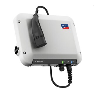 Aktion- SMA Wallbox EV CHARGER 22 kW Ladestation 1,3-22kW m 5m Ladekabel T2 KFW 440 foerderfähig EVC22-3AC-10