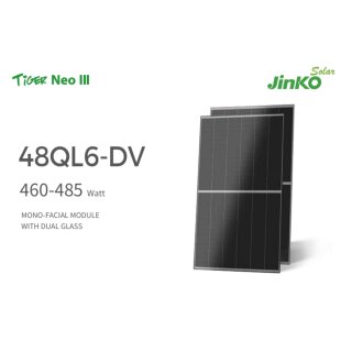 Jinko Solar 475 Watt Tiger NEO 3.0 Doppelglas JKM475N-48QL6-DV